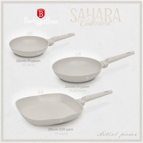 Set 3 tigai Sahara Collection Berlinger Haus BH 8079, antaiderente, strat titan, crem