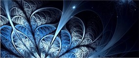 Tablou - Floare albastru închis (120x50 cm)