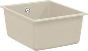 vidaXL Chiuvetă Bej 370 x 460 mm 80% Quartz și 20% Rășină