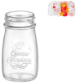 Set 12 sticle cu capac Quattro Stagioni, Bormioli Rocco, sticla transparenta, 0,2 L