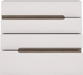 comodă, strălucire extra albă HG/stejar sonoma închis, LYNATET TYP 44