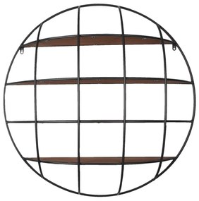 Etajera de perete, din metal, cu 4 rafturi, Volvane
