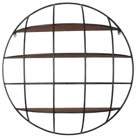 Etajera de perete, din metal, cu 4 rafturi, Volvane