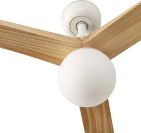 Lustra cu Ventilator aplicat cu telecomanda KLIM L 150cm, alb/ pin