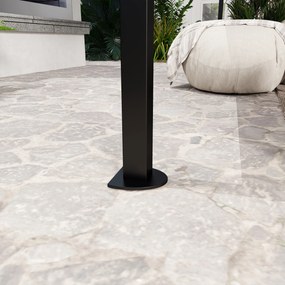 Outsunny Pavilion cu extensie de acoperiș pliabil, rezistent la intemperii 3 x 2,5 m Alb-crem | Aosom Romania