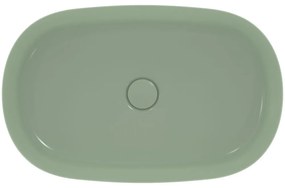 Lavoar pe blat verde lucios 60 cm, oval, fara preaplin, Ideal Standard Ipalyss Verde lucios