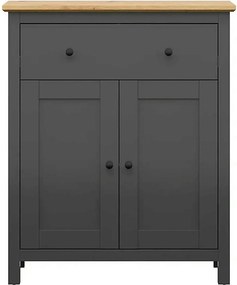 Comoda HESEN, gri grafit/stejar artisan, PAL melaminat, 101x44x121 cm