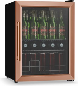 Klarstein Beersafe frigider pentru băuturi cu ușă de sticlă | 64 x 48 cm | 60 litri | 85 W | Cupru/Negru