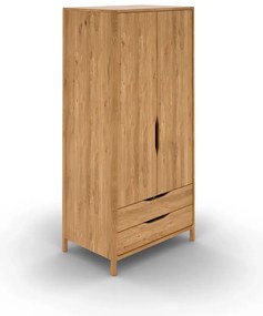 Șifonier în culoare naturală din lemn de stejar 96x188 cm Twig – The Beds