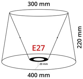 Eglo 49584 - Abajur VINTAGE E27 diametru 40 cm