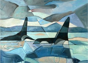 Tablou - Balene (70x50 cm)