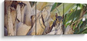 Tablou cu veverița în copaci (cu ceas) (90x30 cm)