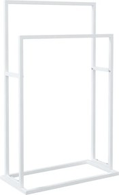 vidaXL Suport de prosoape autonom, alb, 48x24x78,5 cm, fier