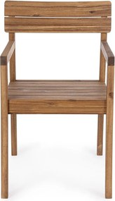 Scaun de grădină în culoare naturală din lemn masiv Rodano – Bizzotto