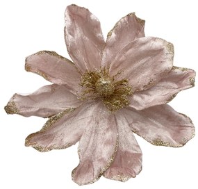 Ornament brad Magnolie Beauty 20cm, Roz Auriu