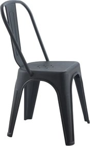 Scaun de exterior design industrial Loft negru
