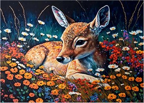 Tablou - Cerb pictat (70x50 cm)