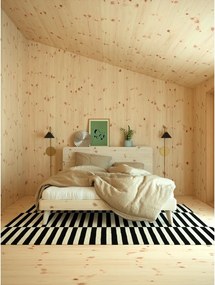 Pat matrimonial maro din lemn masiv de pin cu somieră 140x200 cm Retreat – Karup Design