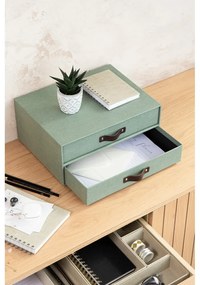 Organizator verde pentru sertar din carton Birger Canvas Paper Laminate – Bigso