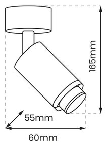 Spot MICA 1xGU10/25W/230V alb