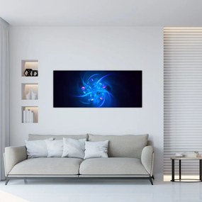 Tablou modern cu abstracțiune albastră (120x50 cm), în 40 de alte dimensiuni noi