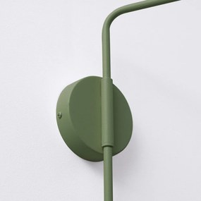 Aplică de perete verde cu alimentare la priză Zylo – Sollux