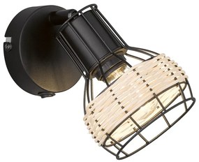 Aplică de perete neagră Straw – Fischer &amp; Honsel