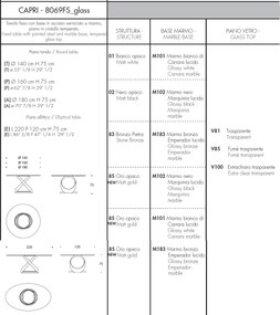 Masa ovala eleganta design LUX Capri 220x120cm