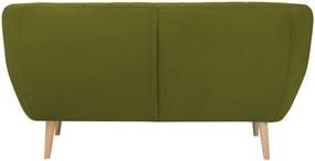Canapea cu tapițerie din catifea Mazzini Sofas Sardaigne, 158 cm, verde