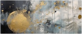 Tablou - Abstracție cu minge de aur (120x50 cm)
