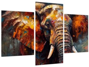 Tablou - Pictura unui elefant (90x60 cm)