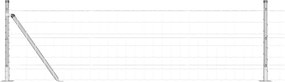 vidaXL Gard cu Stâlp Argintiu 0,4 x 25 m Oțel