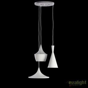 Lustra retro design industrial MIX alb/auriu