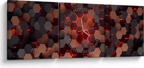 Tablou - Abstracția futuristă (cu ceas) (90x30 cm)