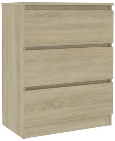 801385 vidaXL Servantă, stejar sonoma, 60 x 35 x 76 cm, lemn prelucrat