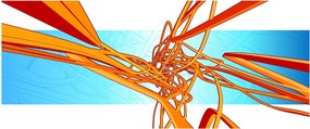 Tablou - Linii împletite, abstracție (120x50 cm)