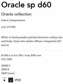 Lustra LED design modern ORACLE SP D60 BIANCO