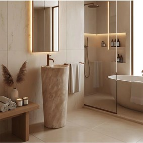 Lavoar freestanding de sine statator Ceramic Rea Blanka Savana Matt