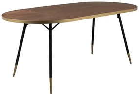 Masă de dining cu blat cu aspect de lemn de frasin 90x180 cm Denise – White Label