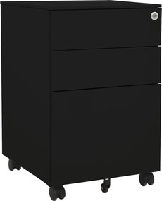 vidaXL Dulap dosare mobil, negru, 39x45x60 cm, oțel