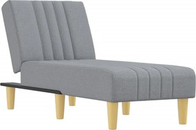 vidaXL Șezlong, gri deschis, material textil