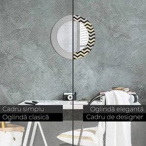 Decoratiuni perete cu oglinda Model de zigzag