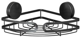 Raft de colț pentru baie Wenko Static-Loc® Pavia, lățime 27 cm, negru