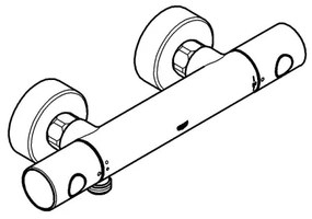 GROHE 34065AL2 - Baterie termostatată pentru duș GROHTHERM 1000 COSMOPOLITAN DN 15 grafit