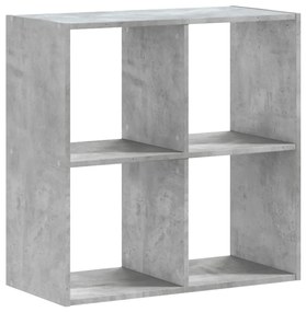 852828 vidaXL Bibliotecă, gri beton, 68,5x32x68,5 cm, lemn prelucrat