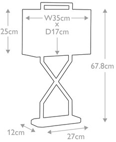 Lampă de masă Elstead CROSS-TL CROSS 1xE27/60W/230V auriu/albastru