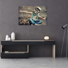 Tablou - Tânăr aviator (90x60 cm)