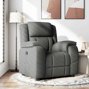 vidaXL Fotoliu rabatabil, gri închis, material textil