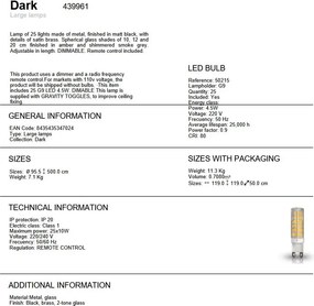 Lustra casa scarii cu 25 pendule si telecomanda Dark H500