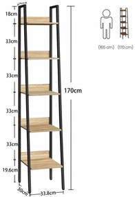 Raft TAYLOR SONOMA 5 polite, 170x33,8cm